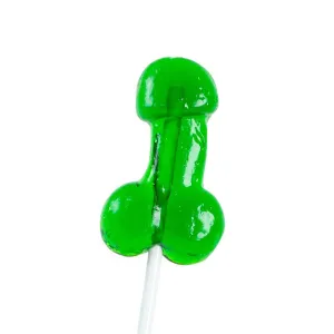 Acadea în formă de penis DRINK ME. cu gust de cocktail Mojito. perfect ca un cadou sexy și amuzant. culoare verde închis (9977M)
