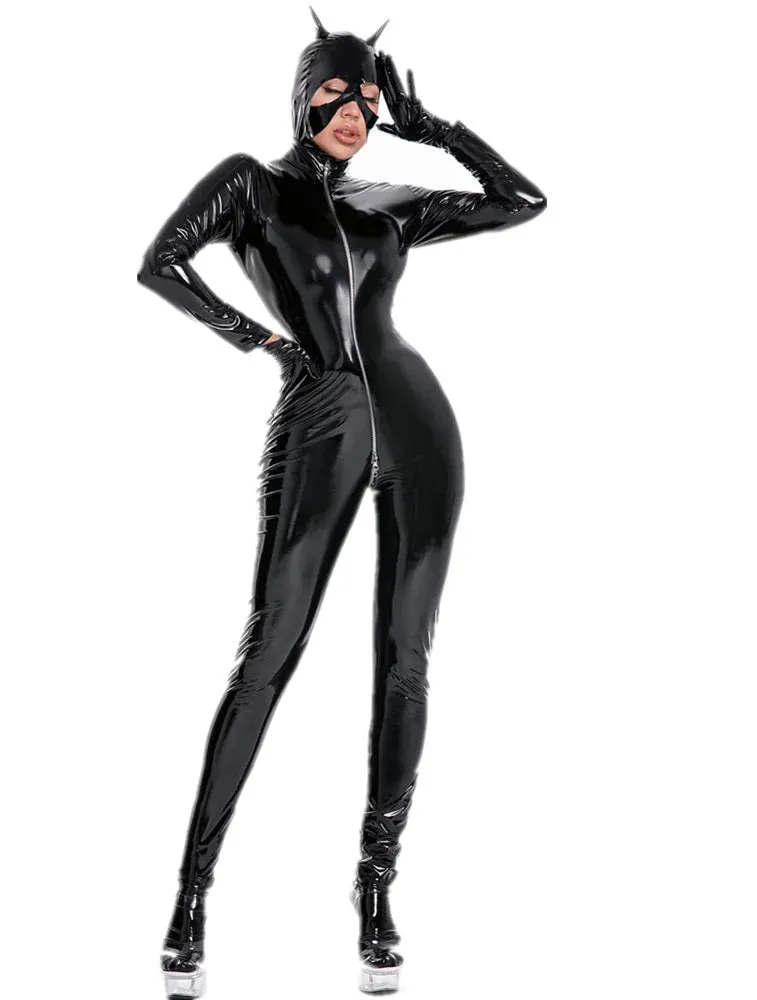 Badkitty Latex Catsuit For Women | Wet Look | Bodysuit