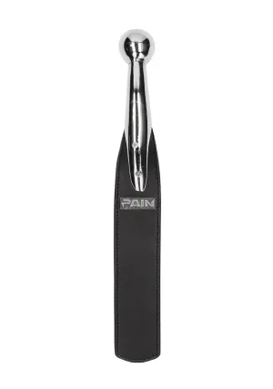 Ball Metal Handle With Saddle Leather Paddle - Black