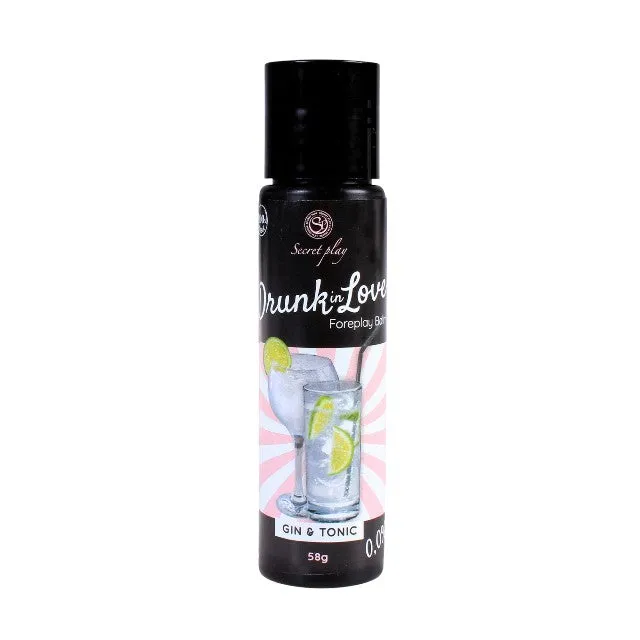Balsam intim comestibil SECRET PLAY Drunk in Love - Gin & Tonic. pentru corp și zone erogene. cu aromă de gin & tonic. 58 gr