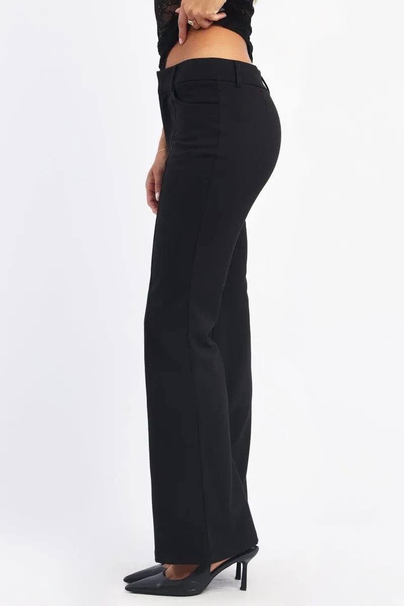 Black Flare Leg Pants