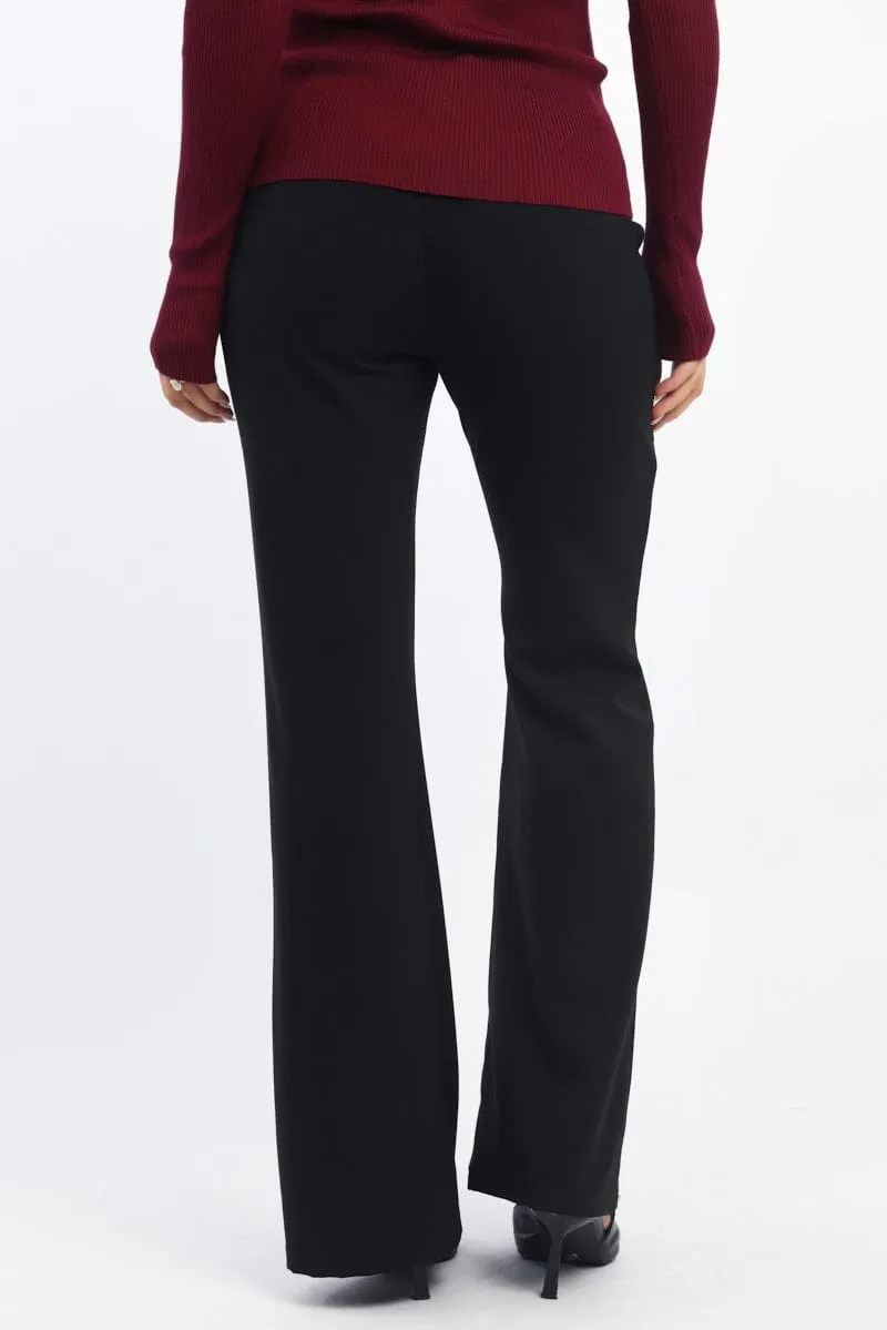 Black Flare Leg Pants