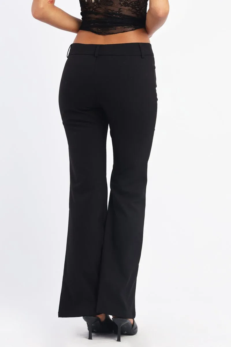Black Flare Leg Pants