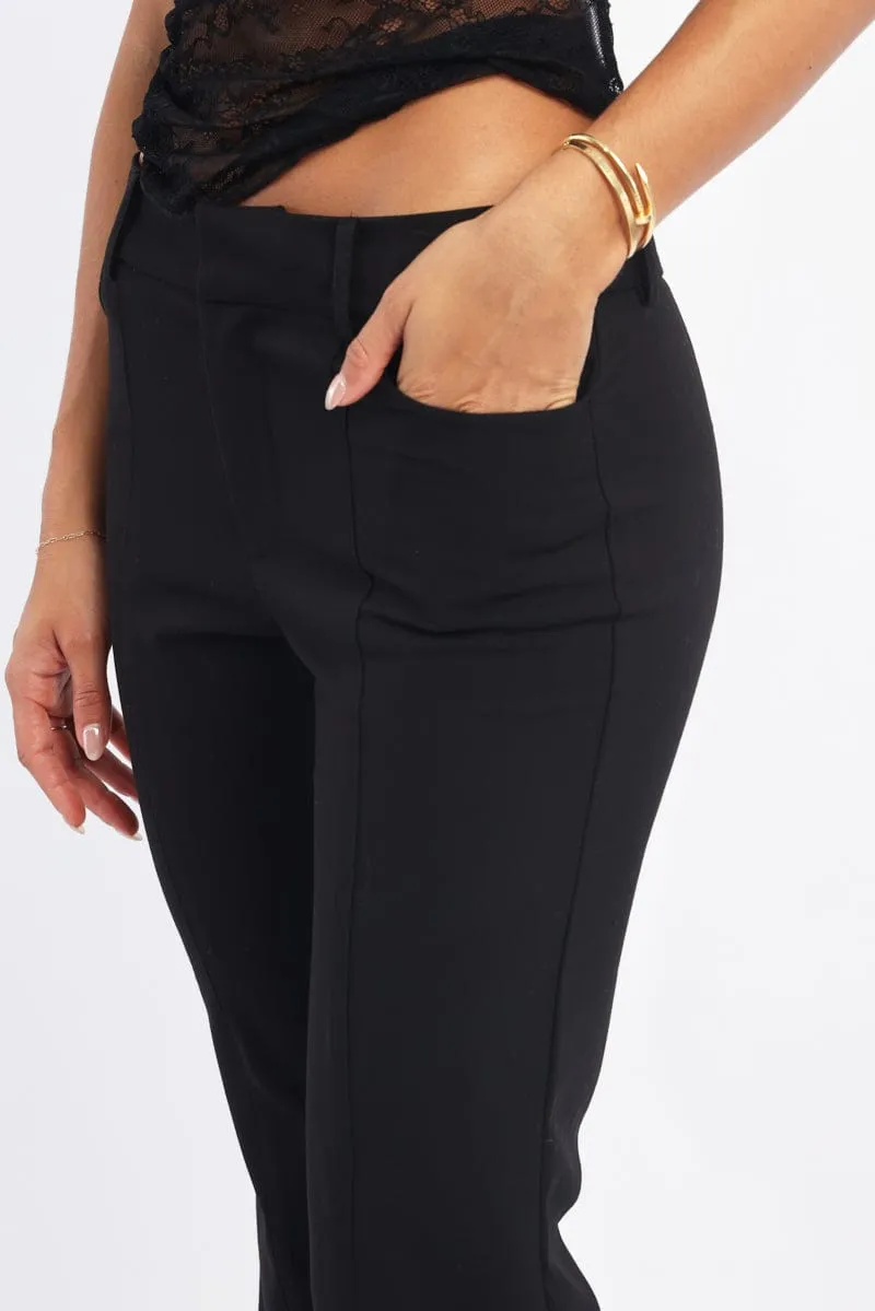 Black Flare Leg Pants