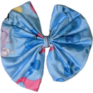 Blue Dogs Fabric Hair Bow