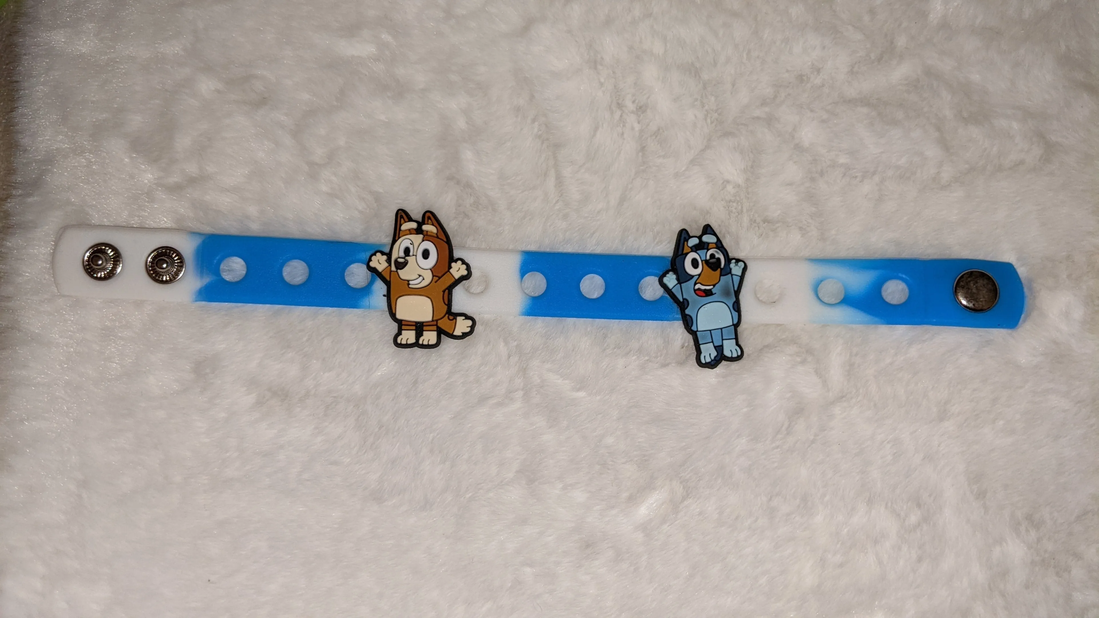 Blue Pup Dog Silicone Jibbitz Bracelets