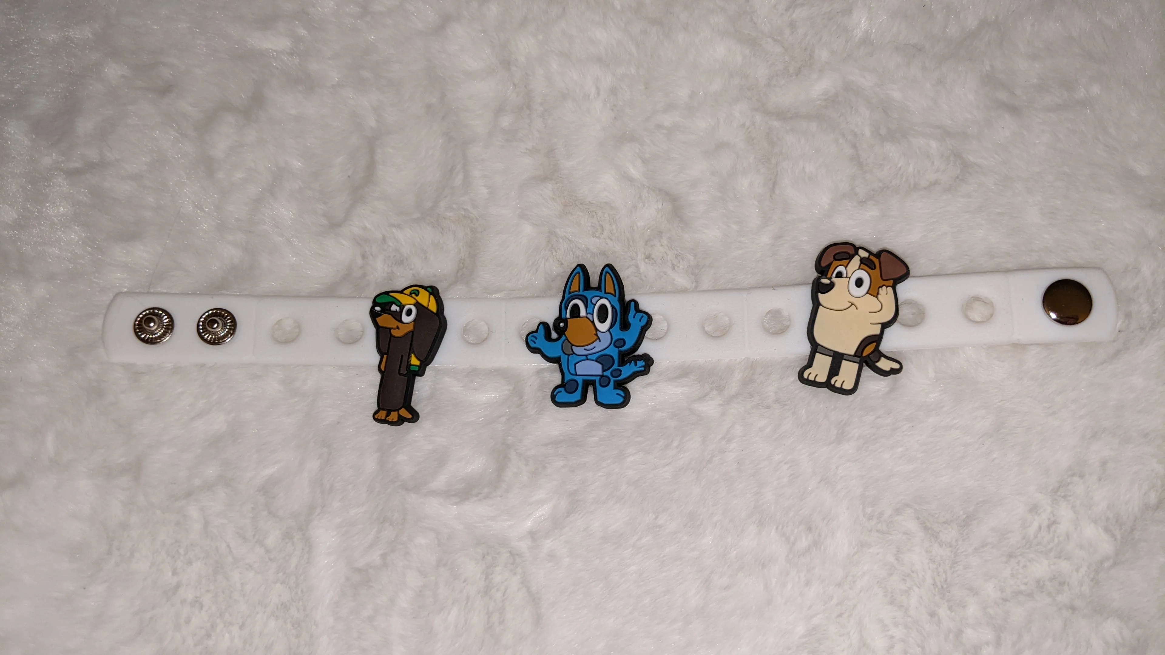 Blue Pup Dog Silicone Jibbitz Bracelets