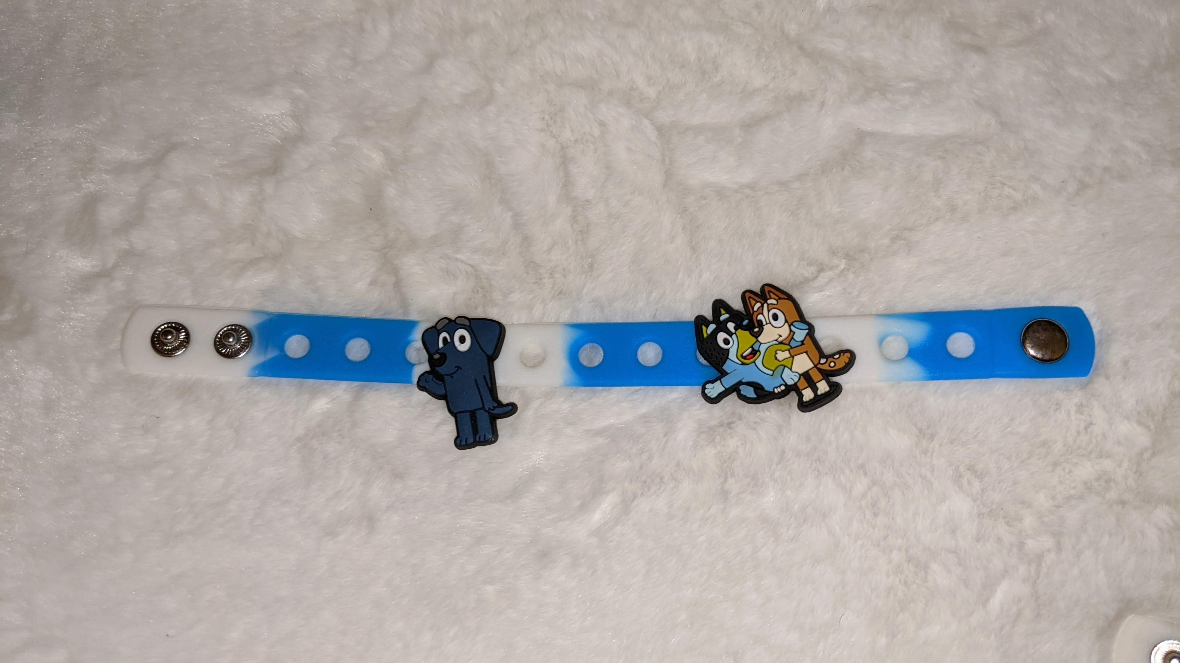 Blue Pup Dog Silicone Jibbitz Bracelets