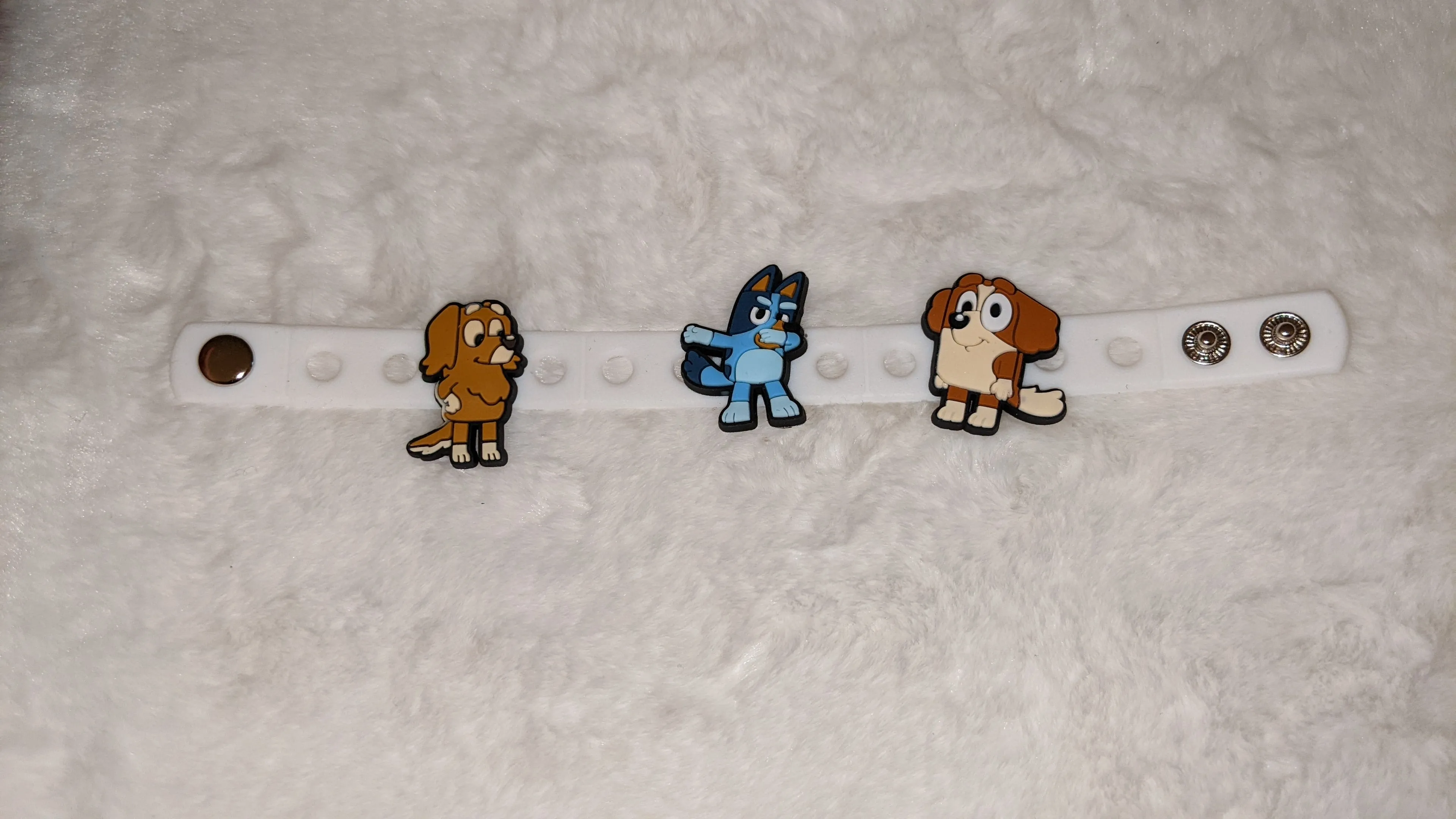 Blue Pup Dog Silicone Jibbitz Bracelets