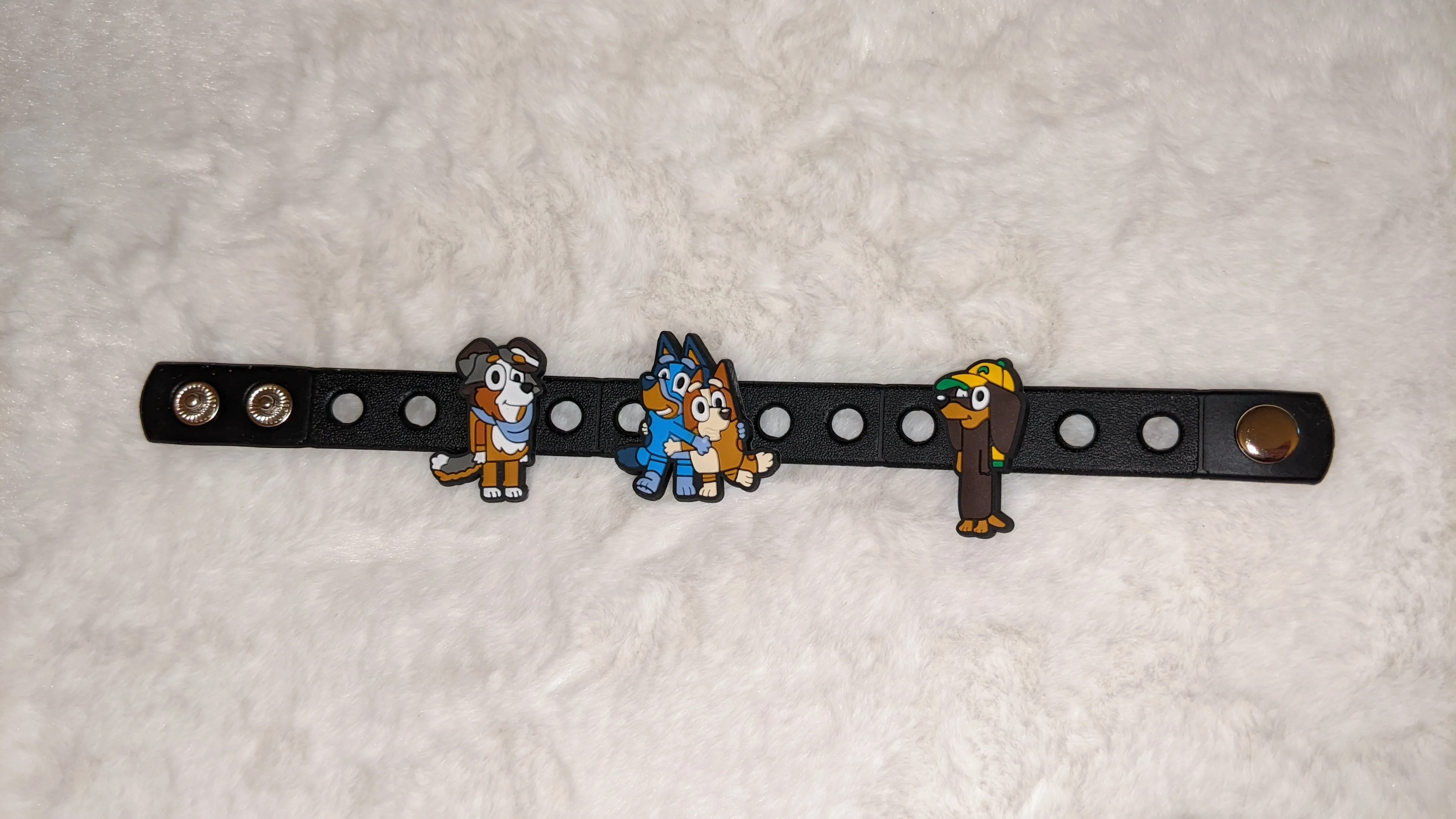 Blue Pup Dog Silicone Jibbitz Bracelets
