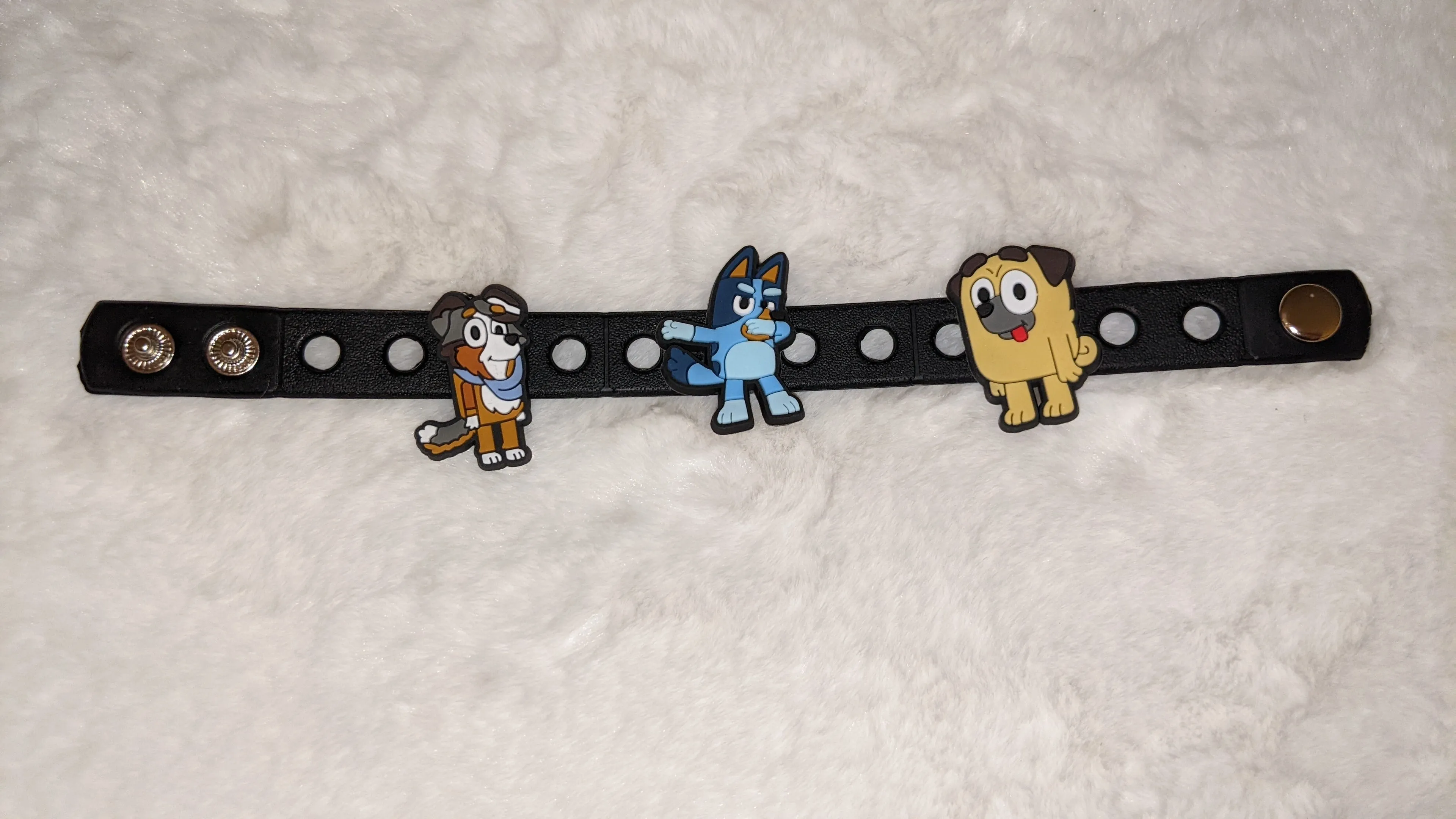 Blue Pup Dog Silicone Jibbitz Bracelets