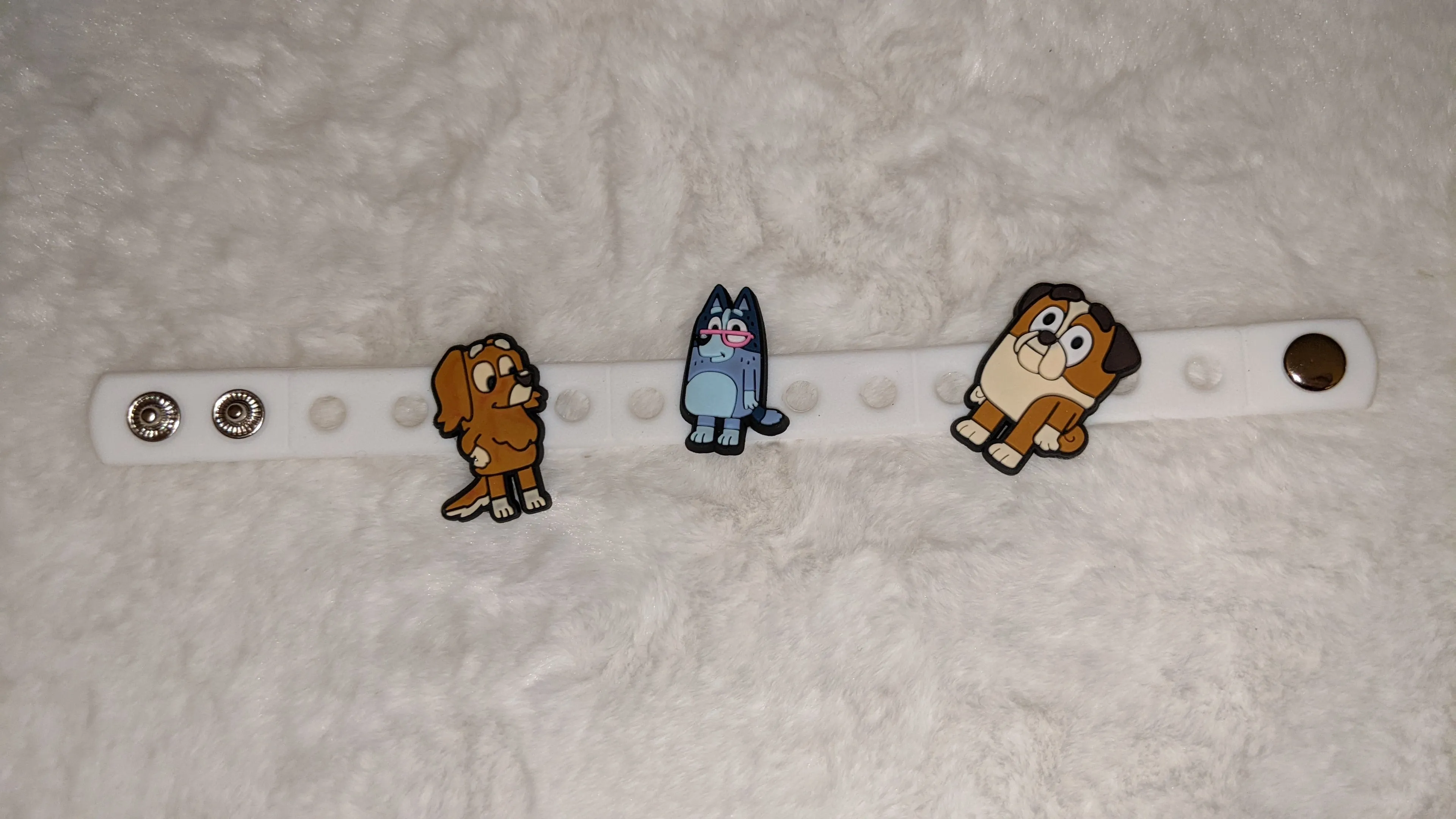 Blue Pup Dog Silicone Jibbitz Bracelets