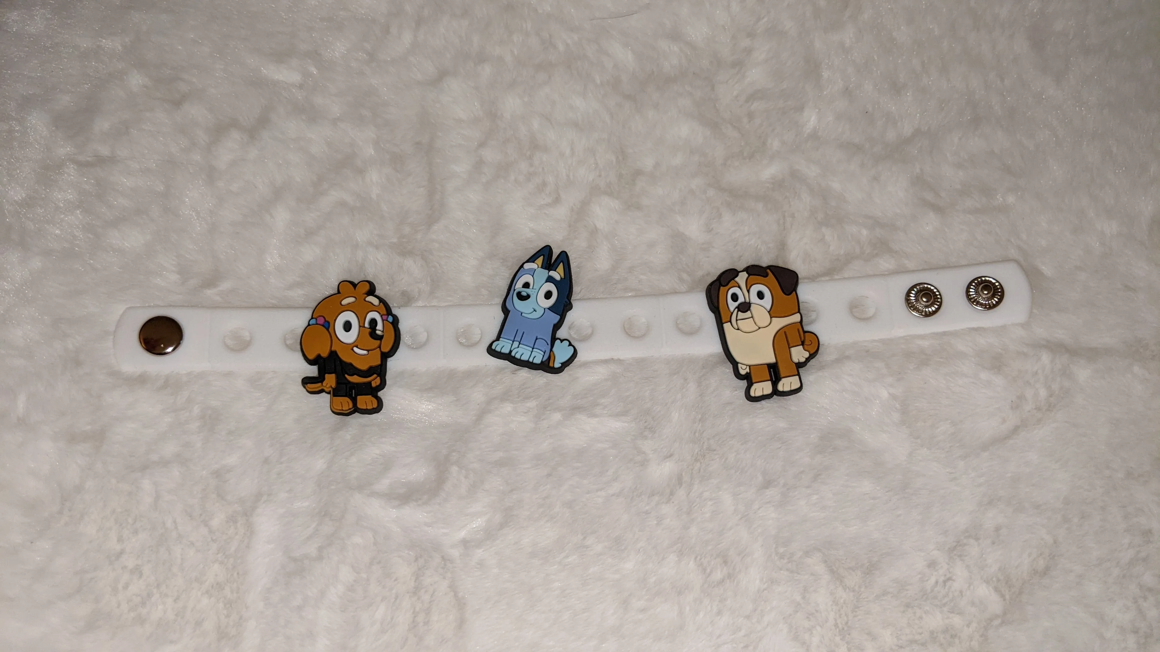 Blue Pup Dog Silicone Jibbitz Bracelets