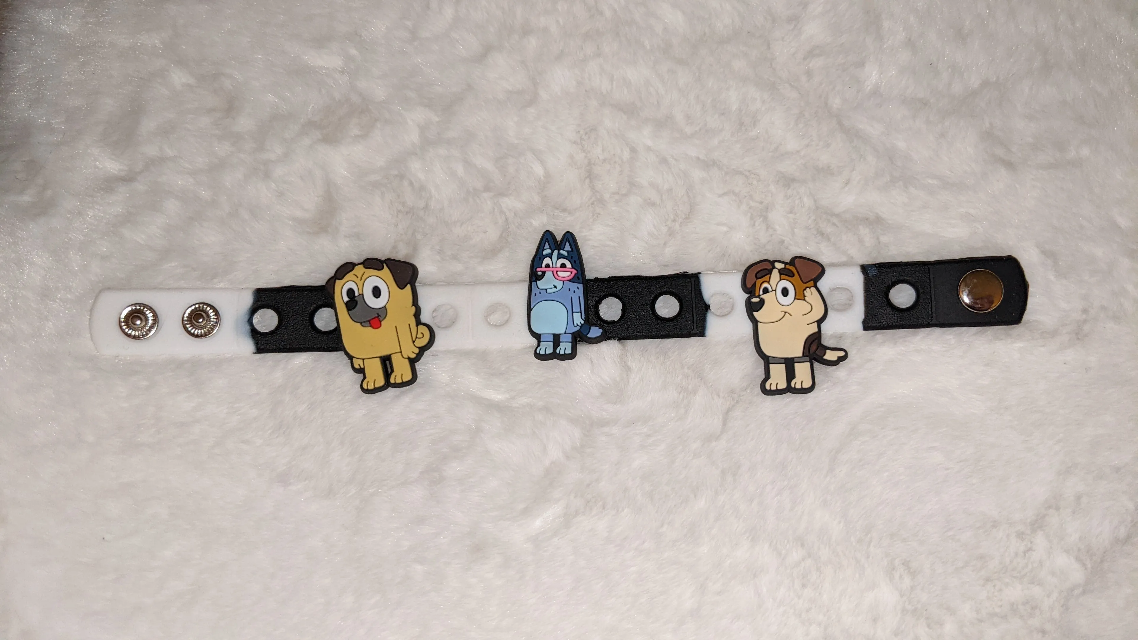 Blue Pup Dog Silicone Jibbitz Bracelets