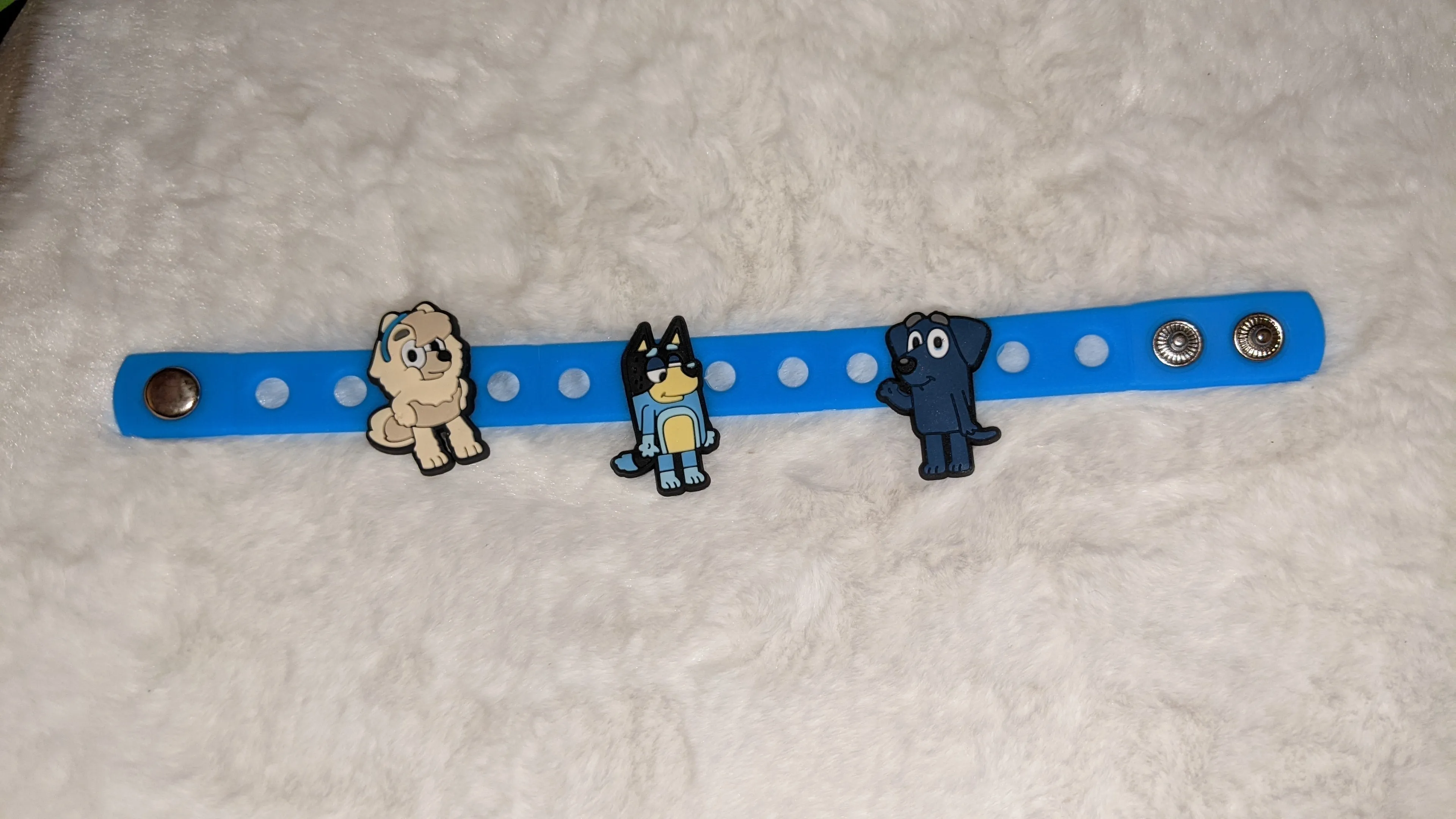 Blue Pup Dog Silicone Jibbitz Bracelets