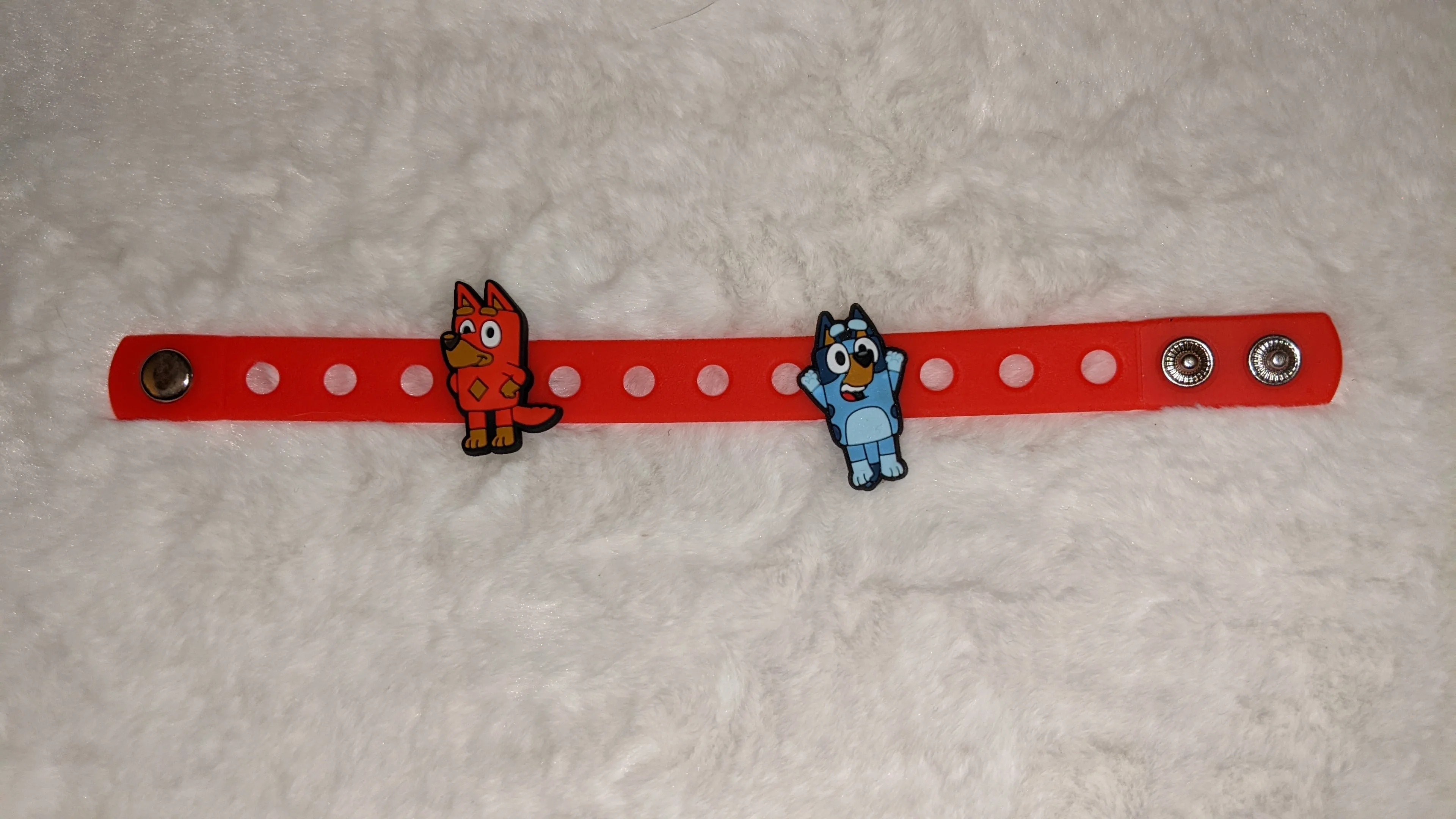 Blue Pup Dog Silicone Jibbitz Bracelets