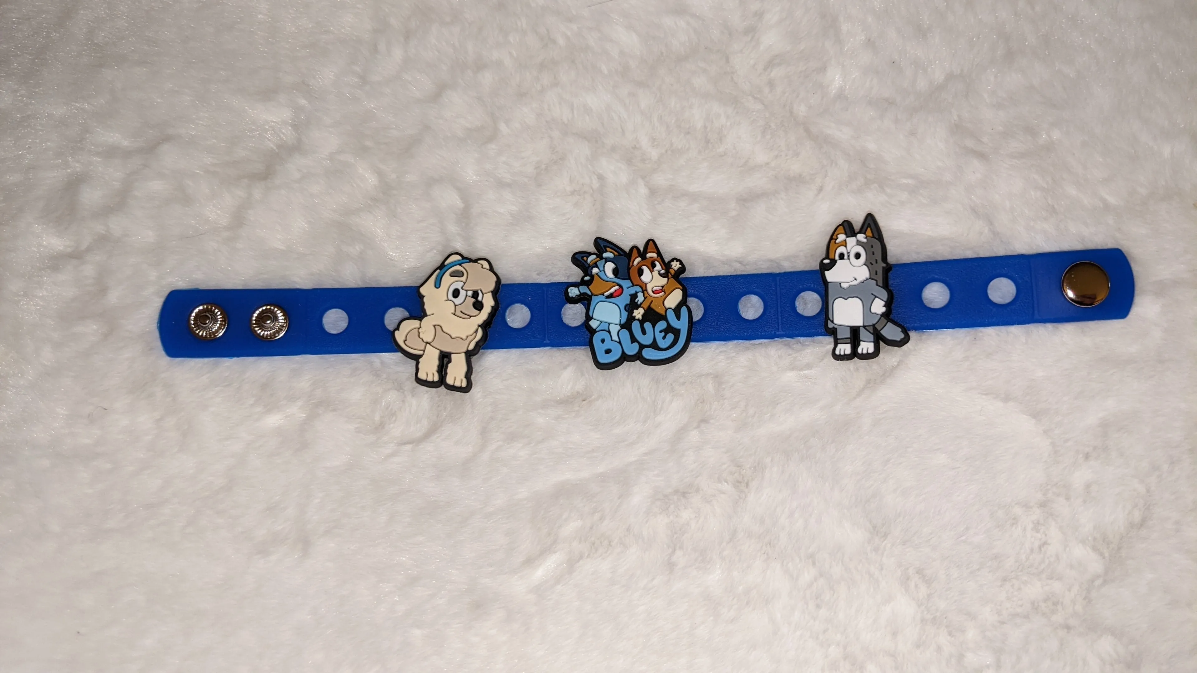 Blue Pup Dog Silicone Jibbitz Bracelets