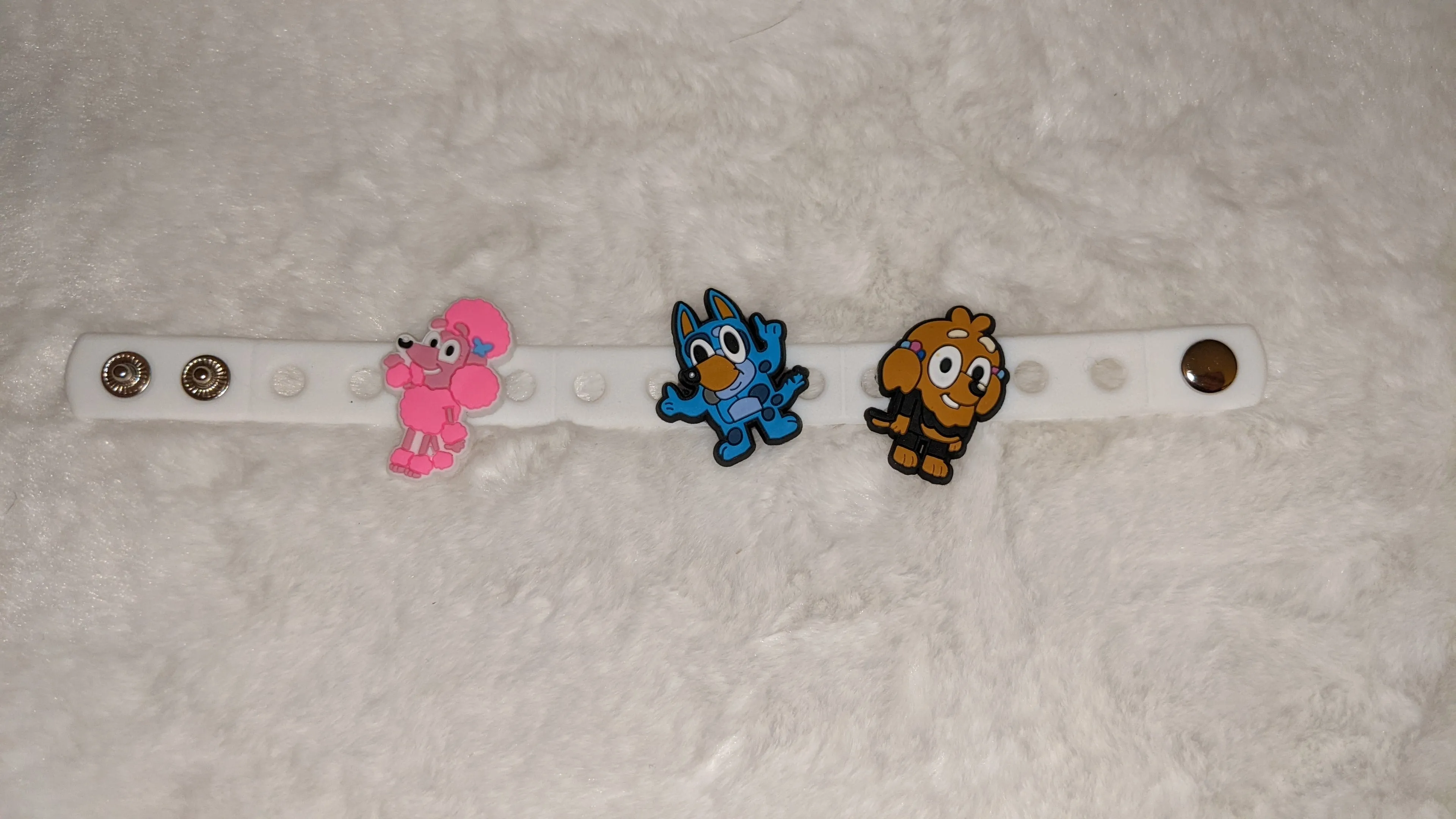 Blue Pup Dog Silicone Jibbitz Bracelets