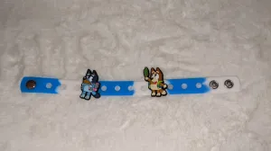 Blue Pup Dog Silicone Jibbitz Bracelets