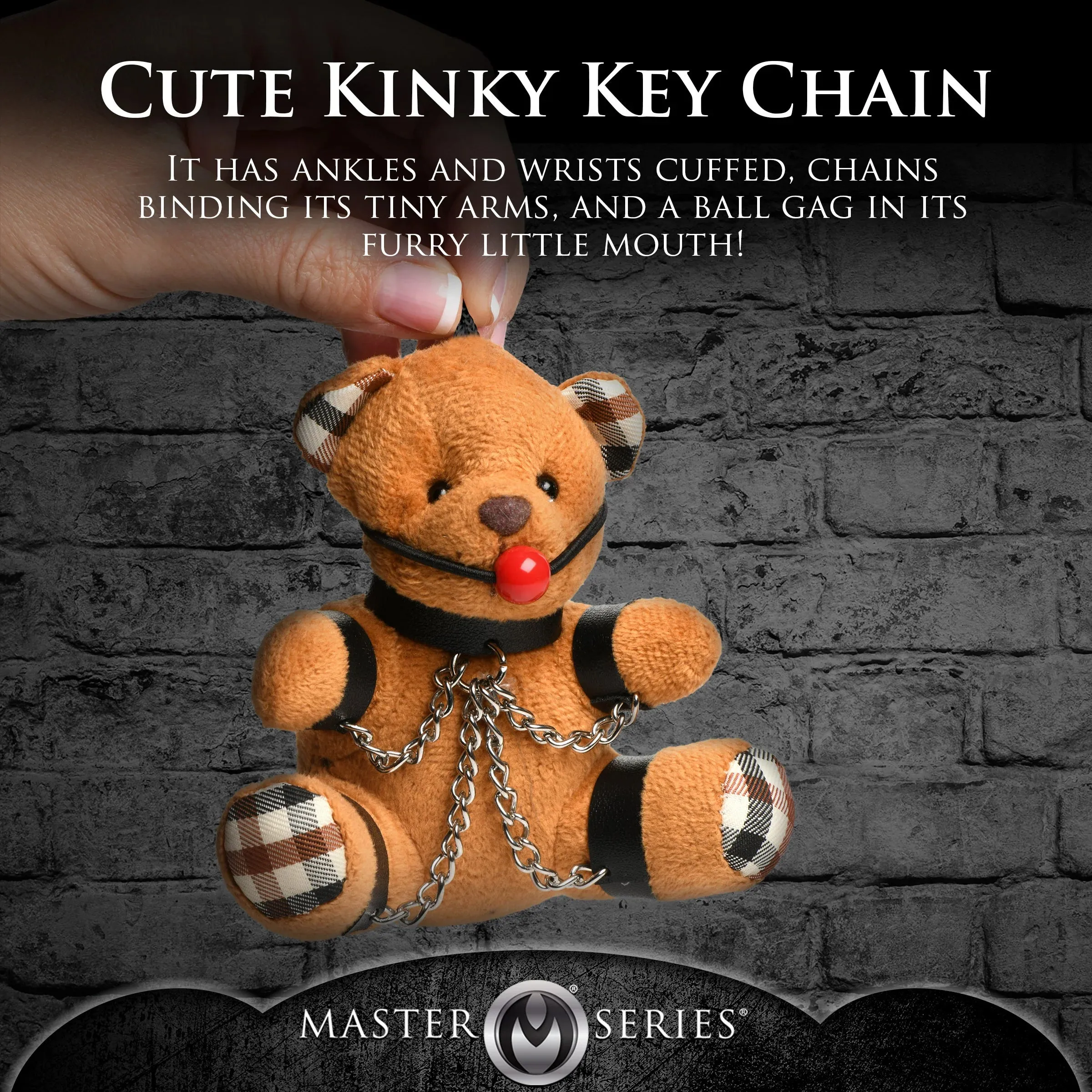 Bondage Teddy Bear Keychain Gagged by XR Brand
