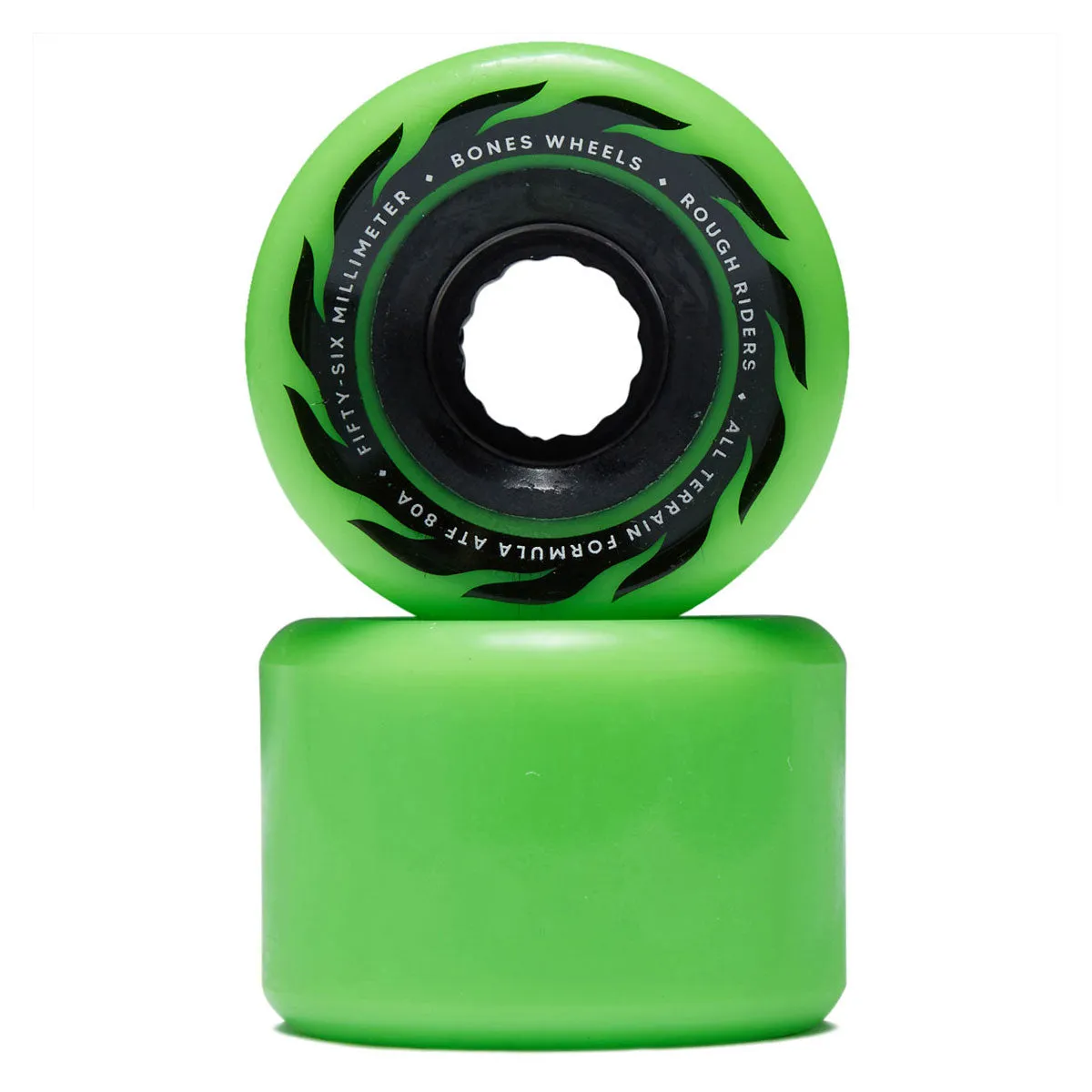 Bones ATF Rough Riders Eternal Flame 80a Skateboard Wheels - Green - 56mm