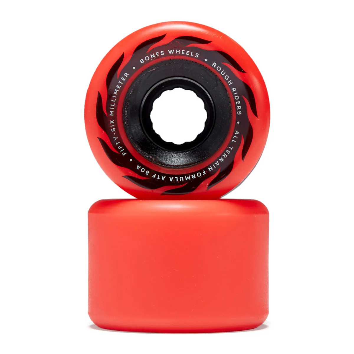 Bones ATF Rough Riders Eternal Flame 80a Skateboard Wheels - Red - 56mm