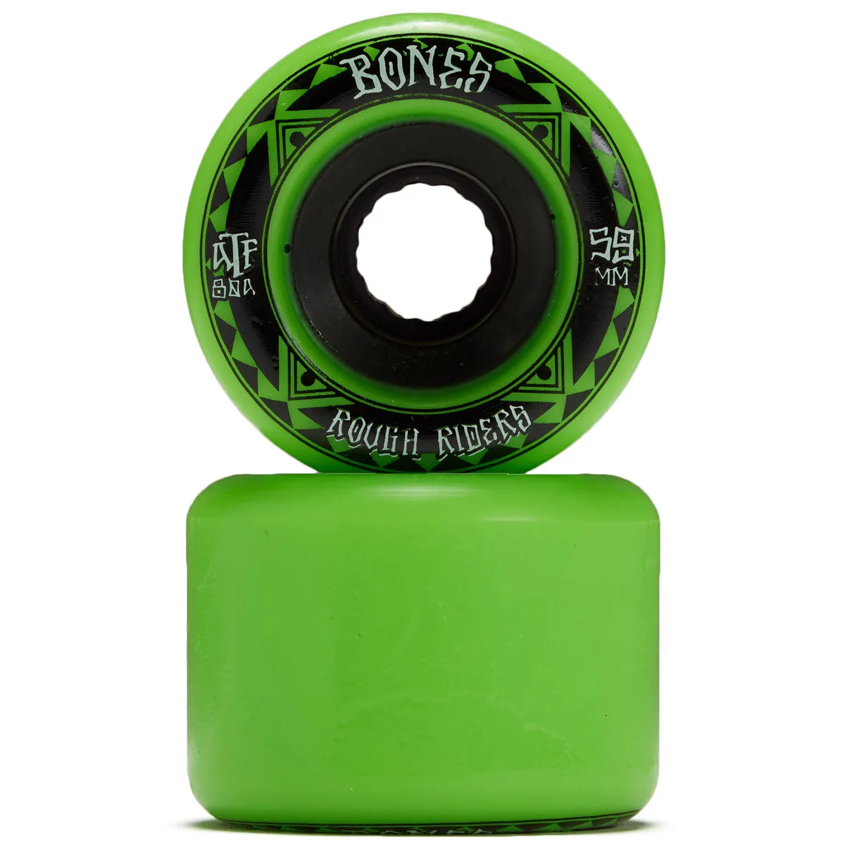 Bones Rough Riders Runners Skateboard Wheels - Green - 59mm