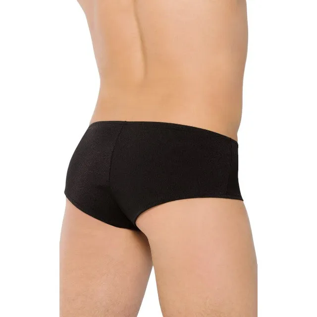 Boxeri sexy SOFTLINE Shorts 4504. lenjerie erotică pentru bărbați cu design de tuxedo cu papion. negru cu alb. mărime L