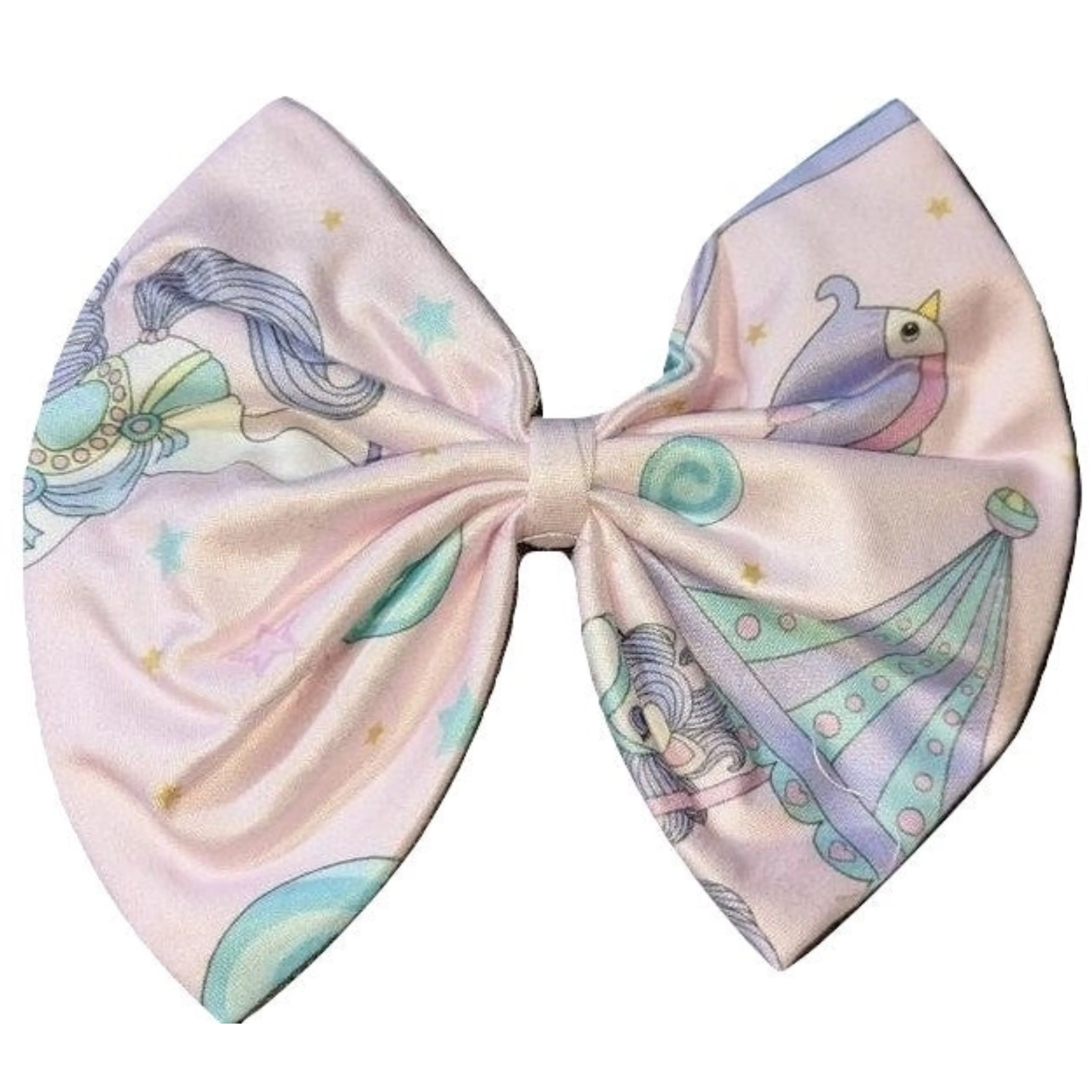 Carousel Ponies Fabric Hair Bow