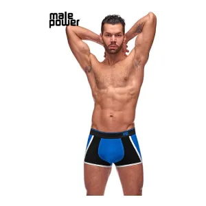 Chilot sexy bărbați MALE POWER Retro Sport. din bumbac. design cu dungi subțiri albe. mărime M. negru cu albastru