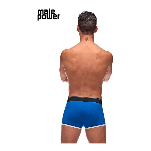 Chilot sexy bărbați MALE POWER Retro Sport. din bumbac. design cu dungi subțiri albe. mărime M. negru cu albastru