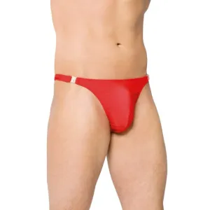 Chilot tanga bărbați SOFTLINE Thong 4432. lenjerie sexy cu cleme ușor de desfăcut. culoare roșu. mărime L