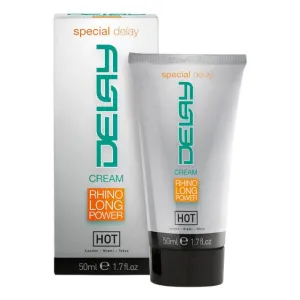 Cremă HOT Rhino Long Power Delay Cream. pentru întârzierea ejaculării. cu efect de răcire. 50 ml