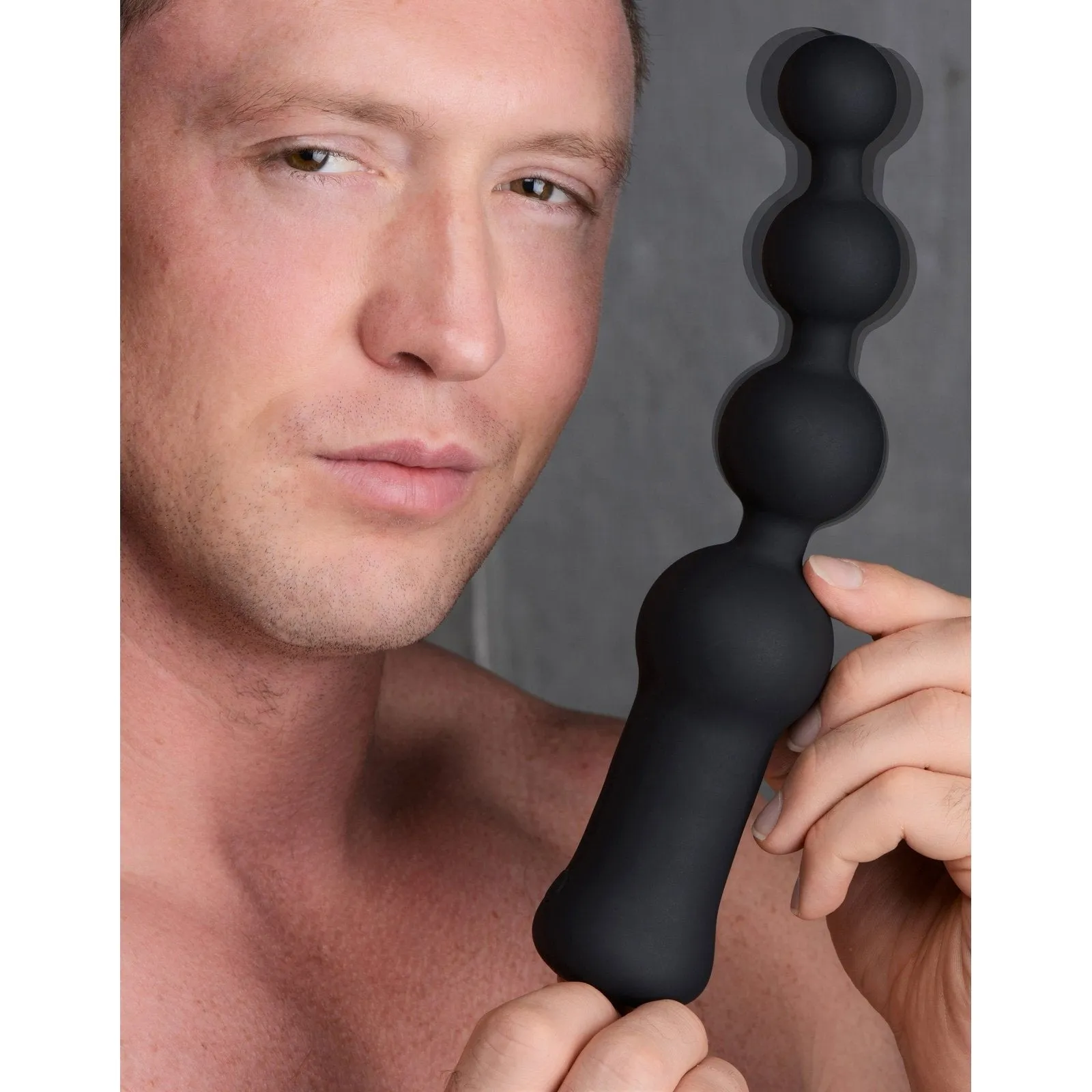 Deluxe Voodoo Beads 10x Silicone Anal Beads Vibrator