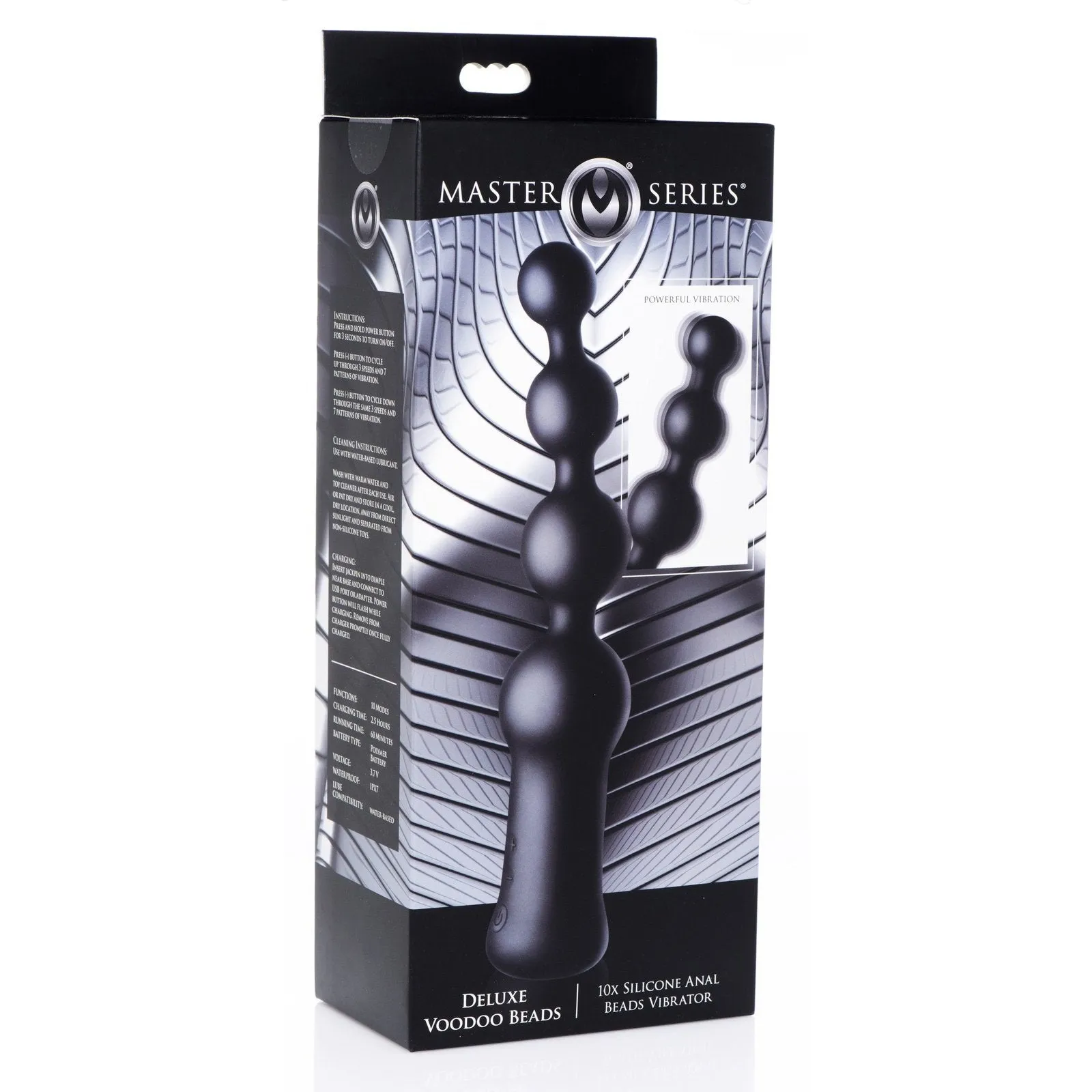 Deluxe Voodoo Beads 10x Silicone Anal Beads Vibrator