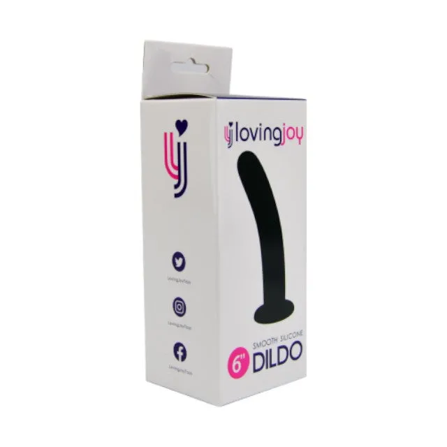 Dildo LOVING JOY 6 DILDO. curbat pentru stimularea punctului G. bază cu ventuză pentru fixare. lungime 16 cm. negru(N11511)
