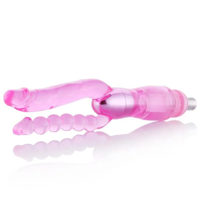 Double Penetration Vibrating Dildo for Sex Machine