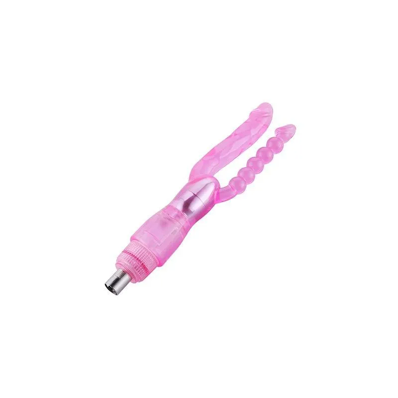 Double Penetration Vibrating Dildo for Sex Machine