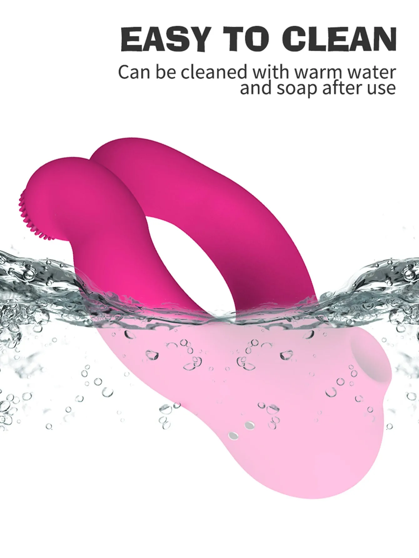 Female Sucking Vibrator - Male Penis Cock Ring Clamping Sex Toys for Couples Women