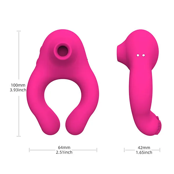 Female Sucking Vibrator - Male Penis Cock Ring Clamping Sex Toys for Couples Women