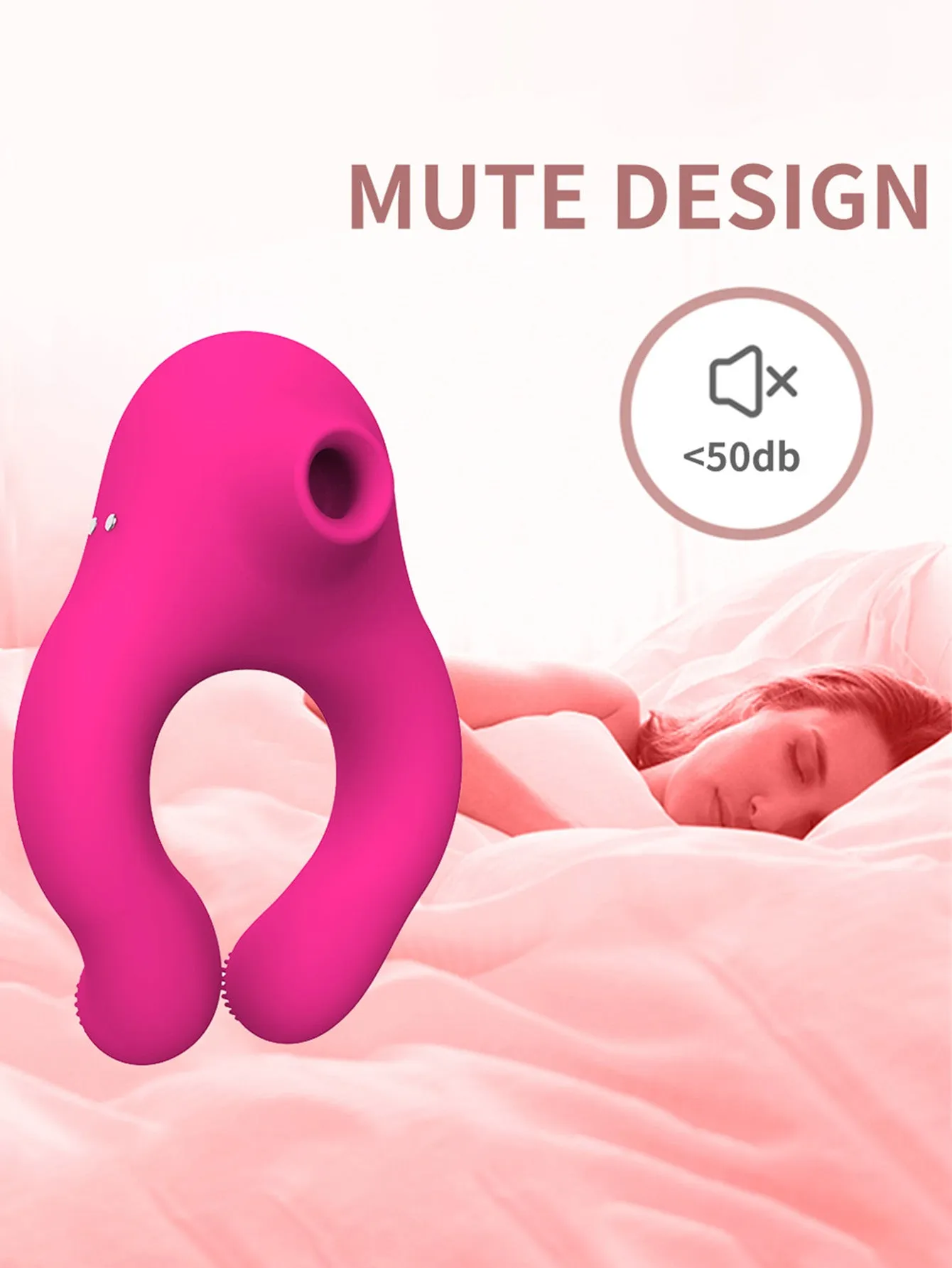 Female Sucking Vibrator - Male Penis Cock Ring Clamping Sex Toys for Couples Women