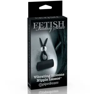 Fetish Fantasy Series Limited Edition Vibrating Silicone Nipple Lassos Black