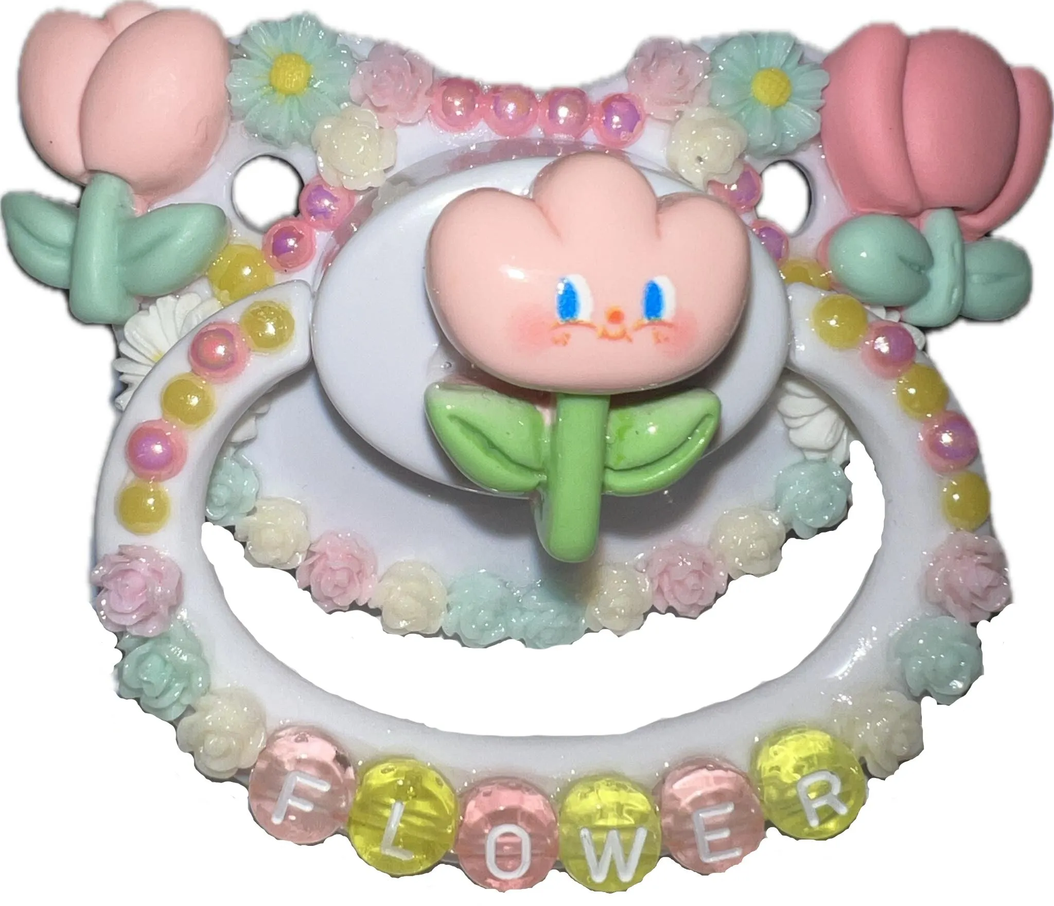 Flower Hand Crafted Deluxe Pacifier