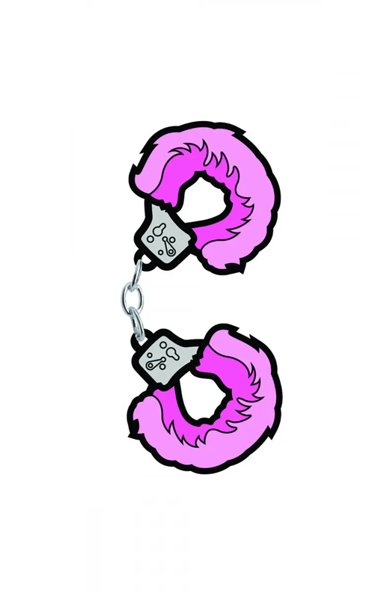 Fuzzy Handcuffs Enamel Pin