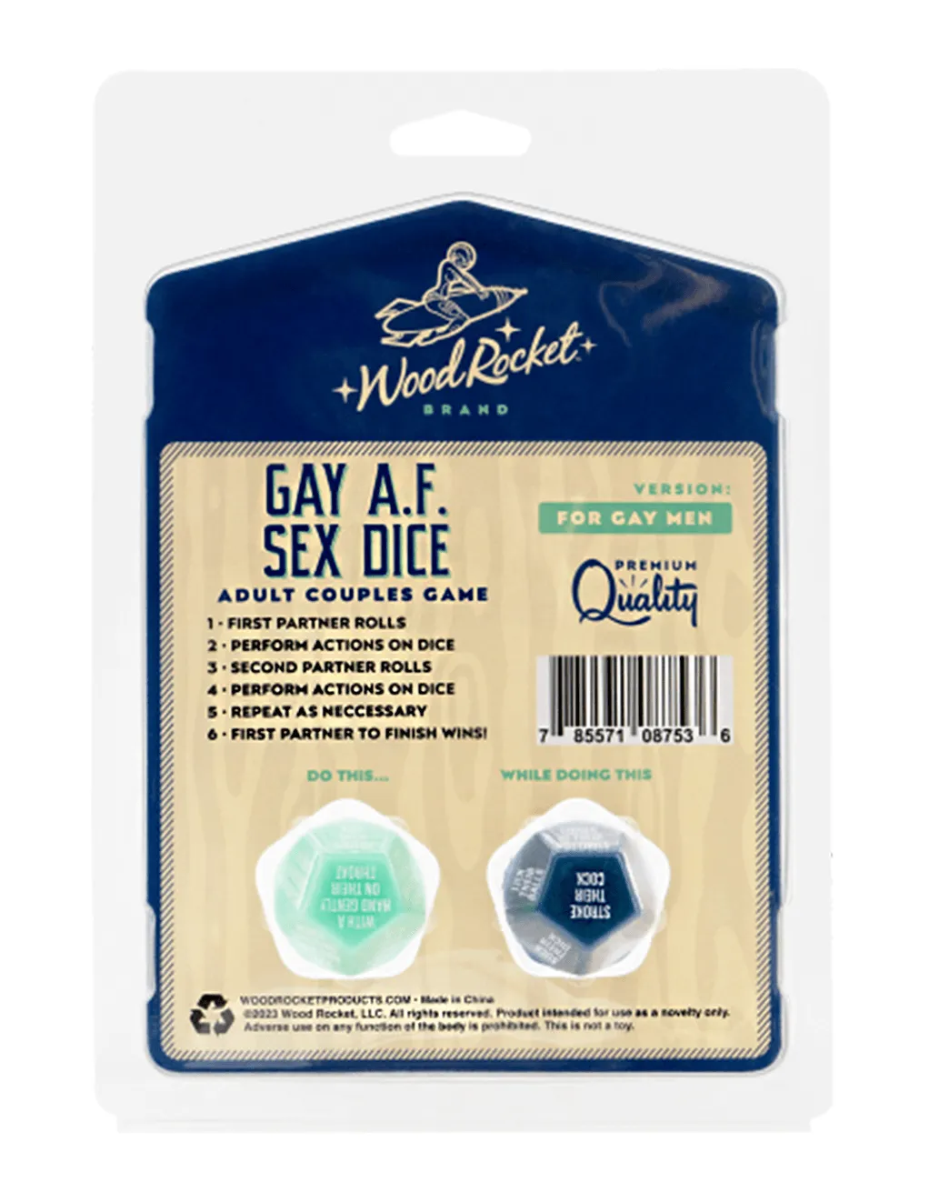 Gay AF Sex Dice - Gay Men