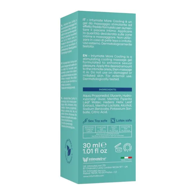Gel intim INTYMATE More Cooling. cu efect de răcire. pentru stimularea clitorisului și orgasm intens. 30 ml