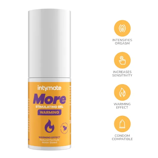 Gel intim INTYMATE More Warming. cu efect de încălzire. pentru stimularea clitorisului și orgasm intens. 30 ml