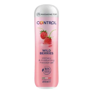 Gel pentru masaj și lubrifiant CONTROL Wild Berries. capac cu bile de masaj. aromă de fructe de pădure. 200 ml