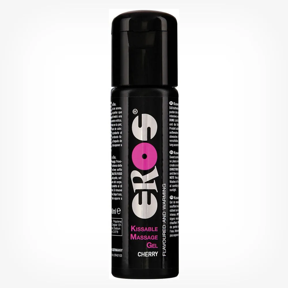Gel pentru masaj Kissable Eros. cu efect de incalzire. aroma cirese. 100 ml