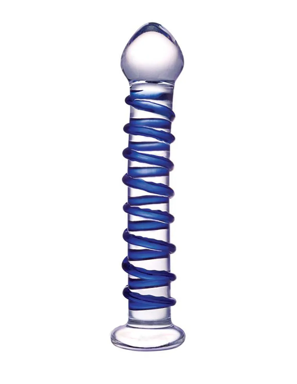 Glas Blue Spiral Glass Dildo